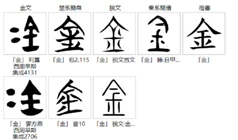 五行為金的字